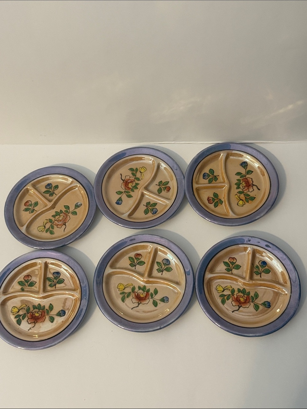 Japanese Hand-Painted Lusterware, Set of 6